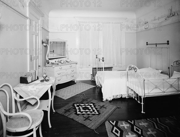 Bedroom, residence of Mr. Fair, 40 Putnam Avenue, Detroit, Mich., between 1905 and 1915. Creator: Unknown.