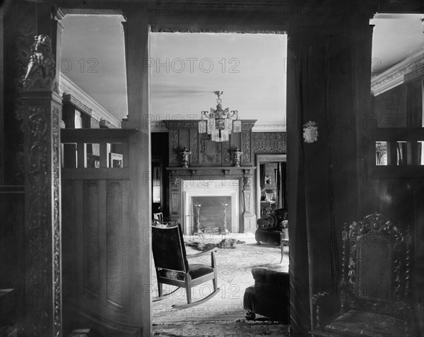 Residence of A. Buhl, Iroquois Avenue, hall and parlor, Detroit, Mich., between 1905 and 1915. Creator: Unknown.