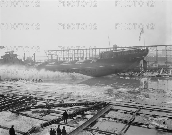 Str. F.P. Jones, launch, 1913 Mar 8. Creator: Unknown.