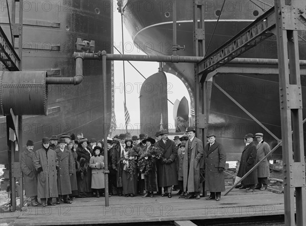 Strs. A.D. MacTier and F.P. Jones, launching party, 1913 Mar 8. Creator: Unknown.