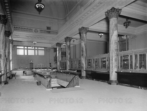 Street floor, Old Colony Trust Company, Court Street, Boston, Mass., (1913?). Creator: Unknown.