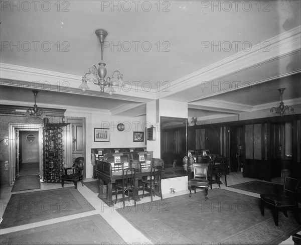 Safe deposit vault, Temple Place branch, Old Colony Trust Company, Boston, Mass., 1913 April. Creator: Unknown.