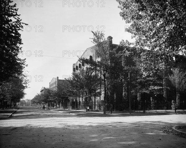 Group of warehouses, Walker distillery, Walkerville, Ont., between 1905 and 1915. Creator: Unknown.