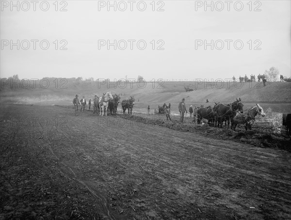 Excavating for new reservoir at Slater, Mo., 1901 Oct 10. Creator: Unknown.