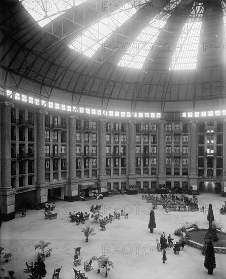 Atrium of New West Baden Springs Hotel, West BadenSprings, Ind., between 1900 and 1915. Creator: Unknown.