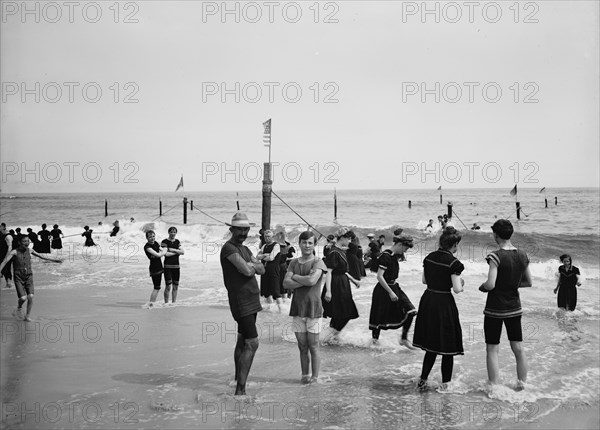 Surf bathing, between 1900 and 1905. Creator: Unknown.