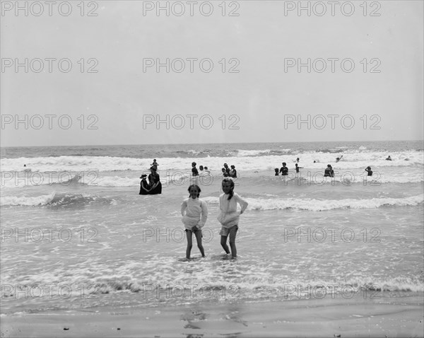 Surf bathing, between 1900 and 1905. Creator: Unknown.