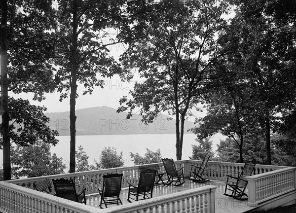 Outlook at Rogers Rock, Lake George, N.Y., between 1900 and 1905. Creator: Unknown.