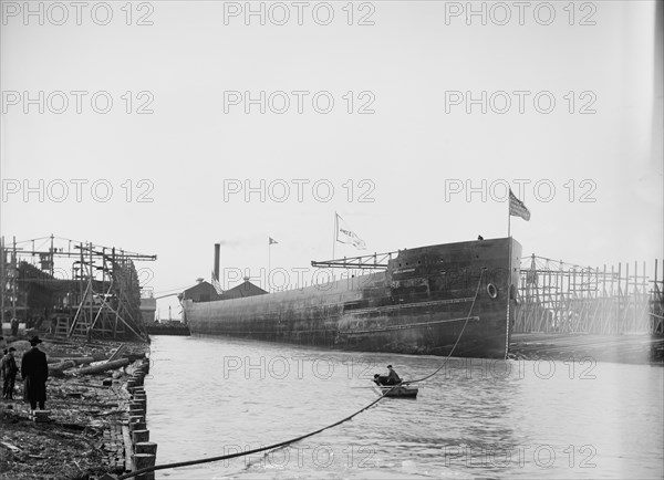 Str. James E. Davidson after the launch, 1905. Creator: Unknown.