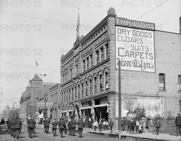 Washington Street, showing opera house, Marquette, Mich., between 1900 and 1910. Creator: Unknown.