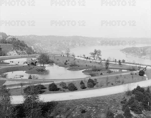 Up the Ohio from Eden Park, Cincinnati, Ohio, between 1900 and 1910. Creator: Unknown.