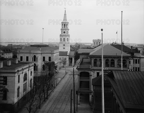 Meeting St. [Street, looking] south, Charleston, S.C., c1907. Creator: Unknown.