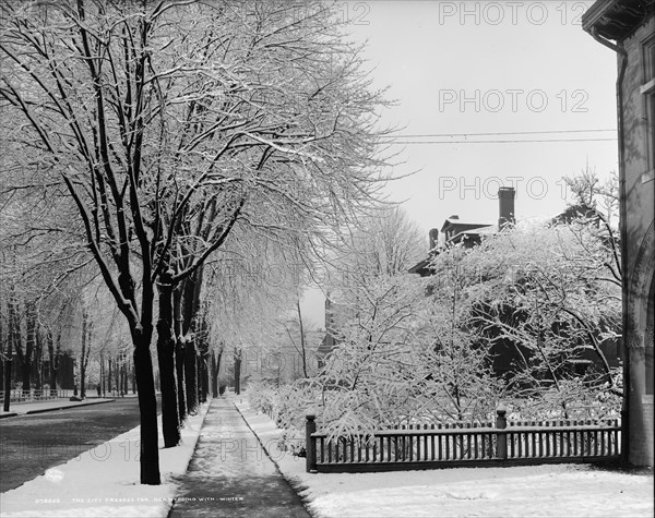 The City dressed for her wedding with winter, between 1900 and 1910. Creator: Unknown.