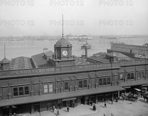 Pennsylvania R.R. [Railroad] ferries, Philadelphia, Pa., c1908. Creator: Unknown.