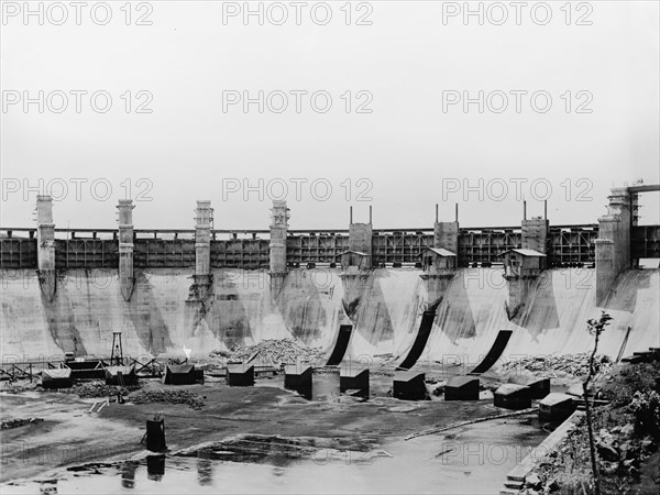 Gatun Lake spillway, Panama Canal, c.between 1910 and 1914. Creator: Unknown.