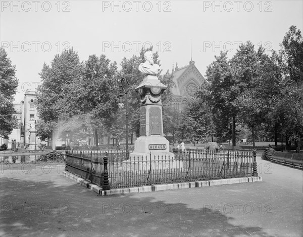 Washington Park and the music hall, Cincinnati, Ohio, c.between 1900 and 1910. Creator: Unknown.