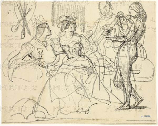 Study, 1839/42. Creator: Achille Deveria.