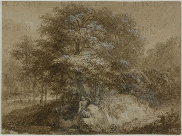 Shady Grove with Nymph Seated Under Tree, n.d. Creator: Adam Friedrich Oeser.