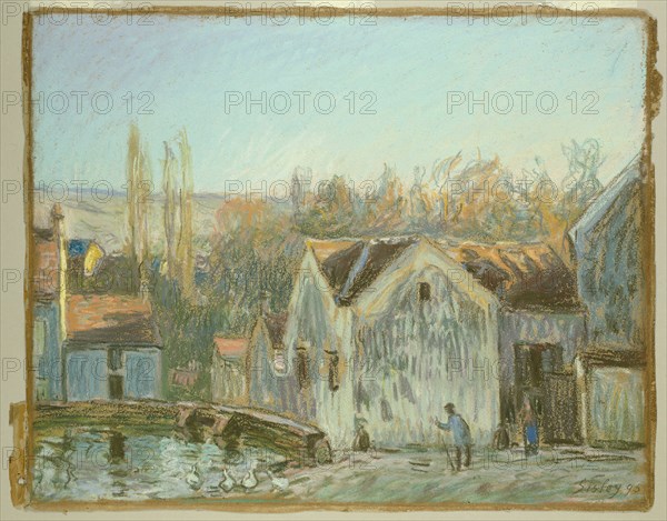 A Corner of Moret-sur-Loing, 1895. Creator: Alfred Sisley.