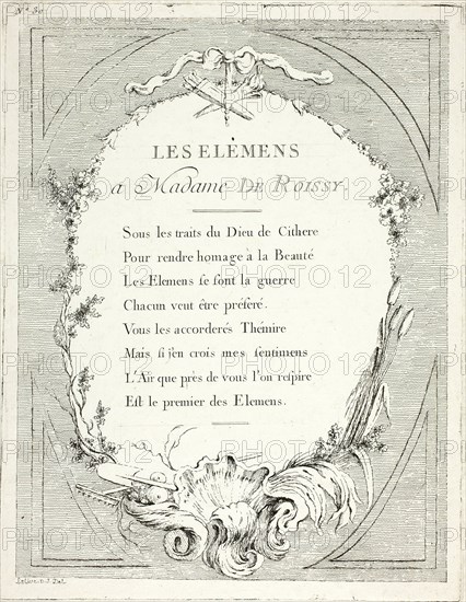 Frontispiece, from Élements, n.d. Creator: Ange-Laurent de La Live de Jully.