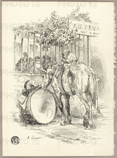 Horse with Monkey on Back, n.d. Creator: Auguste-Andre Lancon.