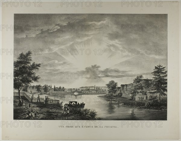 View Taken from the Pools of the Presnia, 1833. Creator: Augustin François Lemaître.