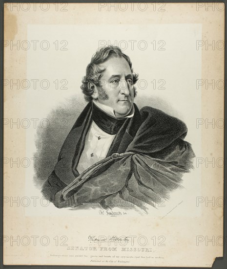 Thomas Benton, Senator from Missouri, c. 1840. Creator: Charles Fenderich.