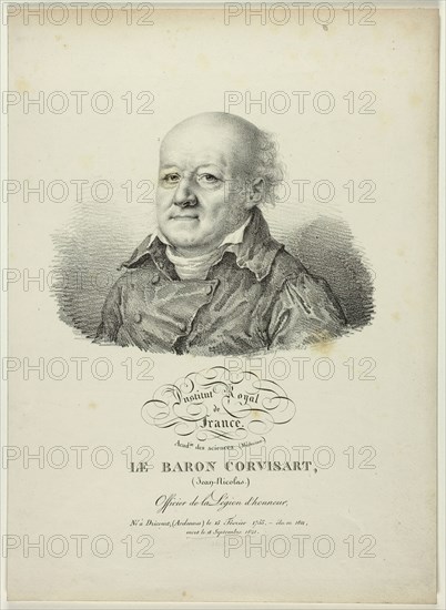 Portrait of Jean-Nicolas, Baron Corvisart, 1822. Creator: Julien Leopold Boilly.