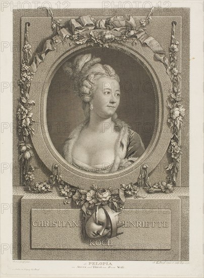 Christiane Henriette Koch, 1770. Creator: Johann Friedrich Bause.