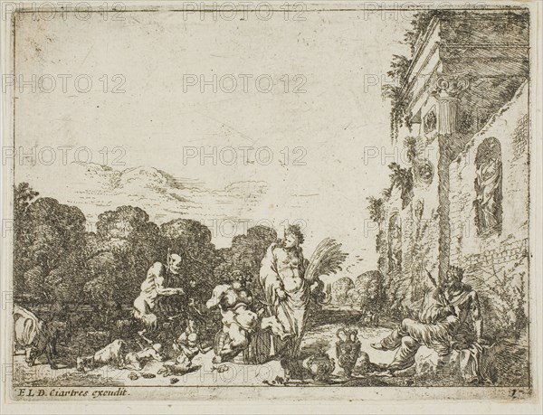Bacchanalian Scene with Allegorical Figures, n.d. Creator: Johann Wilhelm Bauer.
