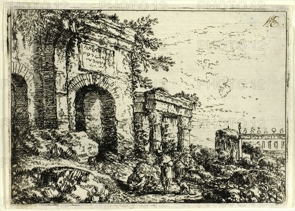 Italian Landscape with Ruins, n.d. Creator: Jonas Umbach.