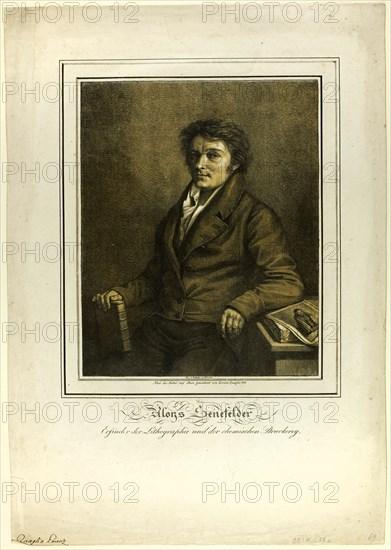 Portrait of Senefelder, 1818. Creator: Lorenzo Quaglio II.