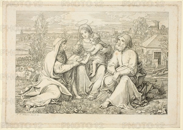 The Holy Family, n.d. Creator: Ludwig Ferdinand Schnorr von Carolsfeld.