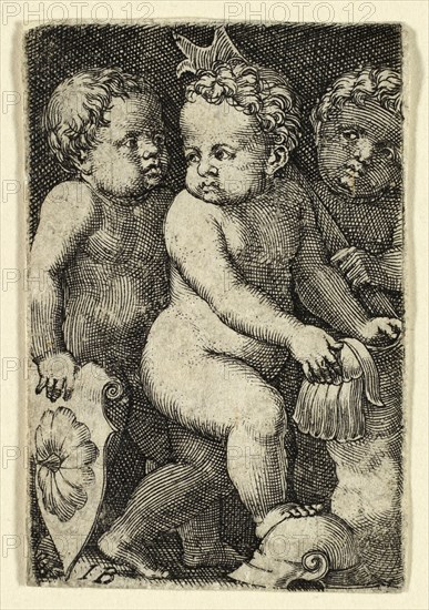 Three Putti with Armor, 1523/30. Creator: Master I.B..