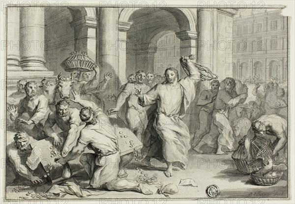 Christ Driving the Money-Changers from the Temple, n.d. Creator: Ottmar Elliger, the younger.