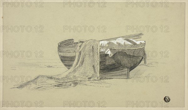 Fishing Boat on Shore, c.1878. Creator:  J. K. Rutter.