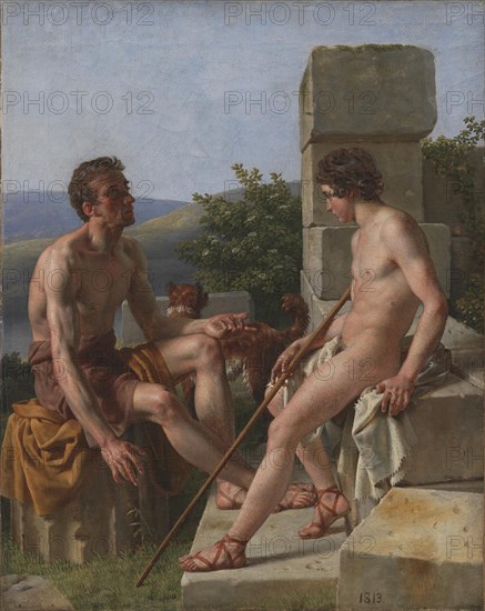 Two Sheperds, 1813. Creator: CW Eckersberg.