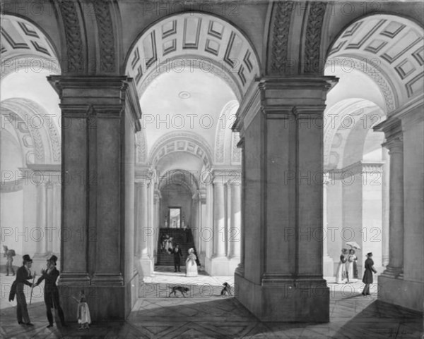 The Vestibule of Christiansborg Palace, 1829. Creator: Ditlev Martens.
