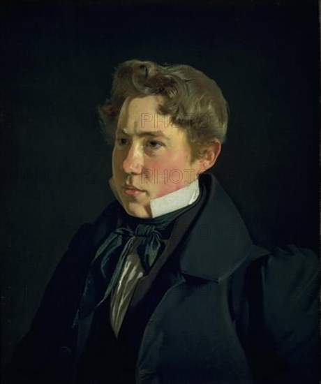 Portrait of the Painter and Lithographer P.H. Gemzoe, 1833. Creator: Christen Kobke.