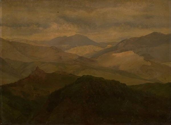 Mountain landscape at Civitella, 1845. Creator: Ernst Meyer.