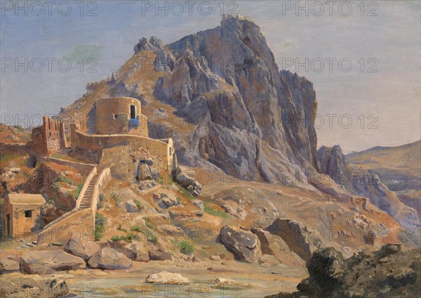 View of Marina Piccola, Capri: Morning Light, 1851. Creator: Thorald Lessoe.