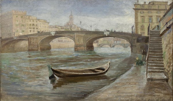 An Overcast Day in Florence near Ponte Santa Trinità, 1888. Creator: Theodor Esbern Philipsen.