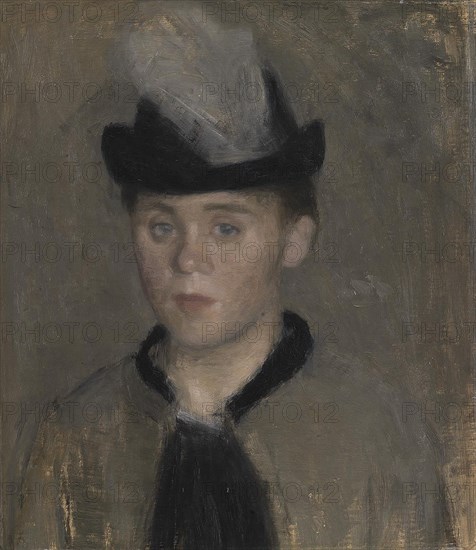 Ida Ilsted, the Artist's Fiancée. Sketch, 1890. Creator: Vilhelm Hammershoi.