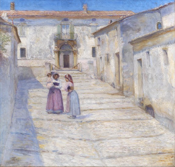 Palazzo Ferrante in Cività d'Antino, 1890. Creator: Henry Lørup.