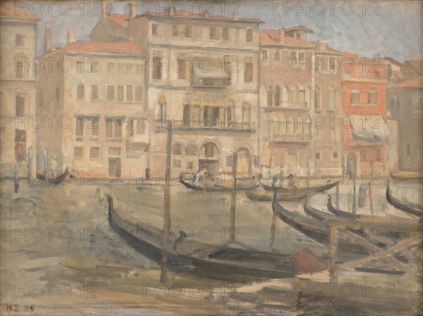 On the Grand Canal in Venice, 1909. Creator: Karl Schou.