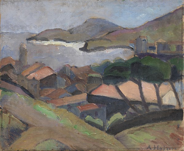 View of Collioure, 1913. Creator: Astrid Holm.