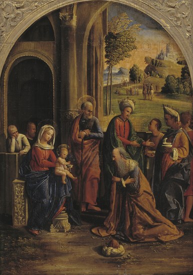 The Adoration of the Kings, 1522-1525. Creators: Ortolano, Benvenuto Tisi da Garofalo.