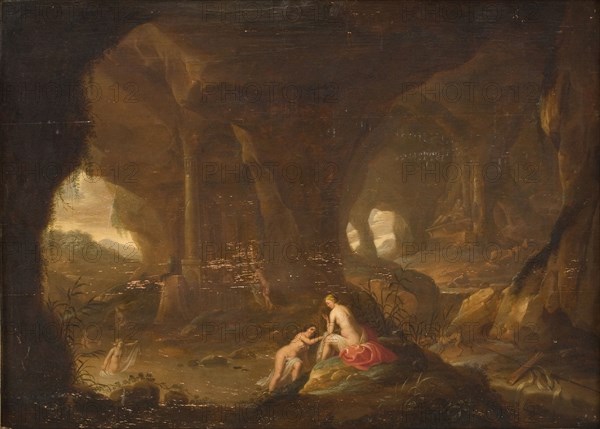 Bathing Nymphs in a Landscape, 1609-1795. Creator: Cornelis van Poelenburch.