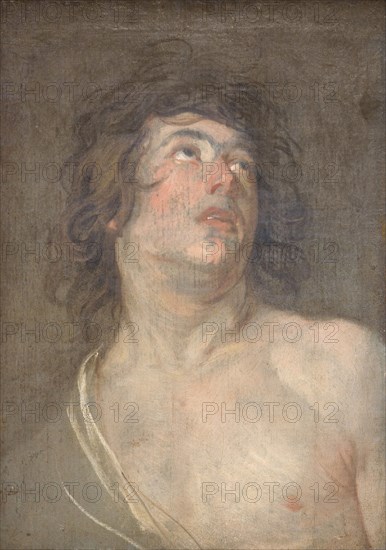 Study Head of a Young Man Looking Upwards. St Sebastian, 1614-1641. Creator: Anthony van Dyck.