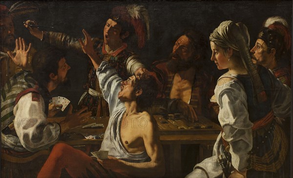 Card and Backgammon Players. Fight over Cards, 1616-1626. Creators: Theodoor Rombouts, Michelangelo Caravaggio, Orazio Gentileschi.